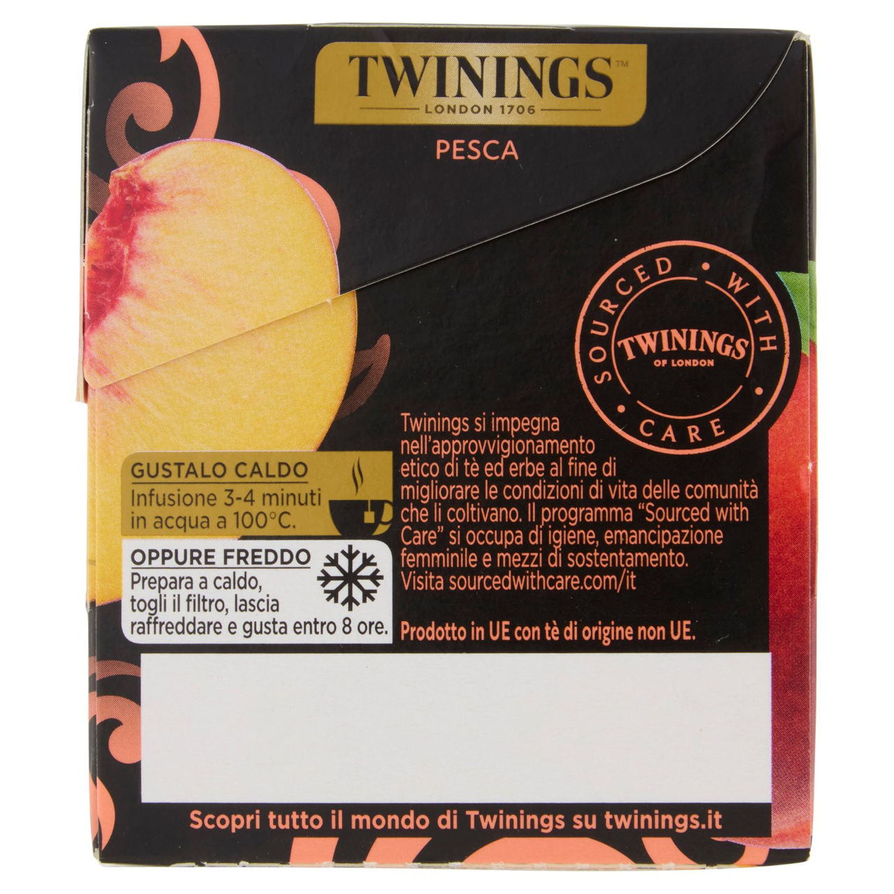 Twinings Pesca Tè Nero aromatizzato 20 filtri The 40 g