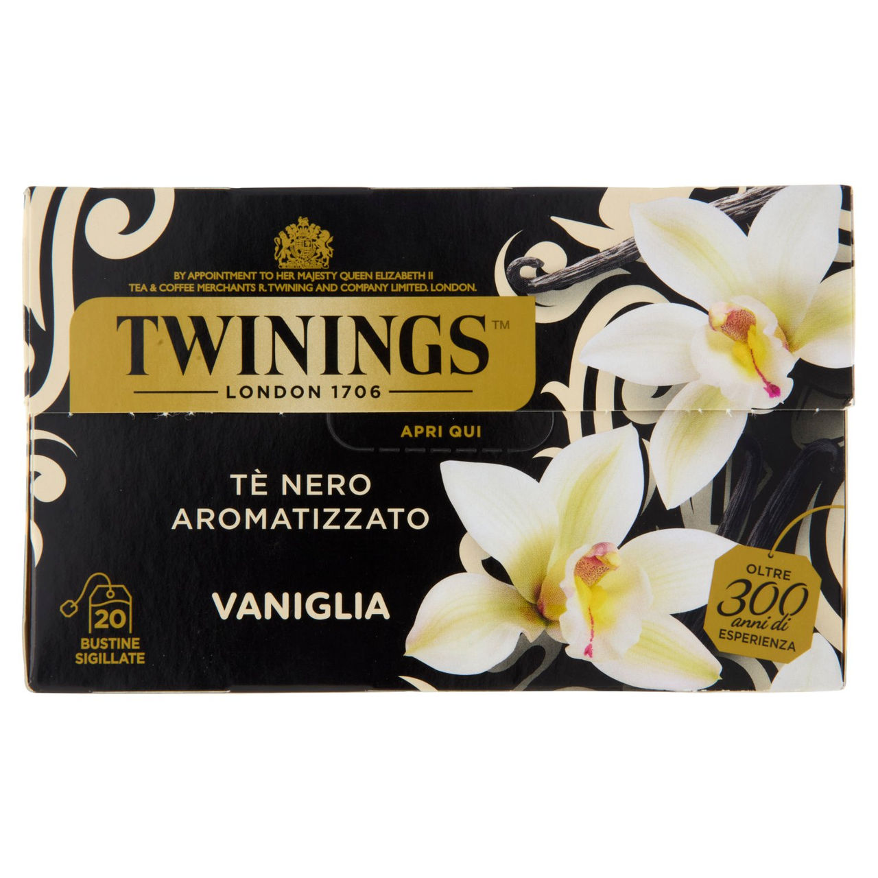 Twinings Vaniglia Tè Nero aromatizzato 20 filtri The 40 g