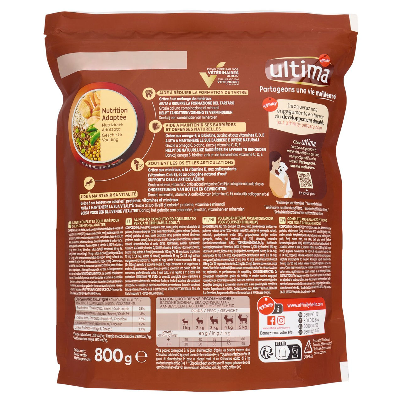 ultima Dog Chihuahua con Pollo 800 g