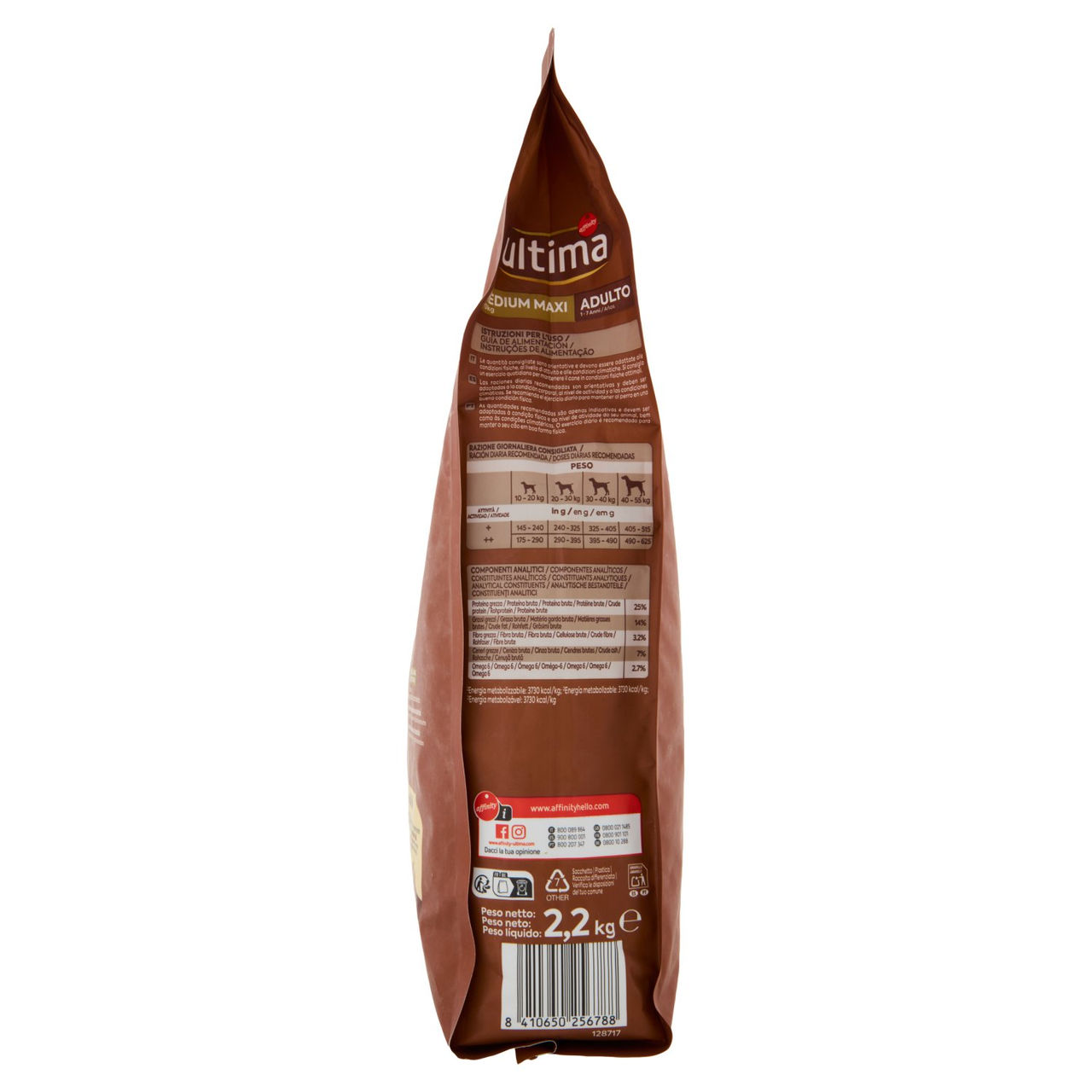 ultima Dog Medium Maxi  10kg Adulto 1-7 Anni con Pollo 2,2 kg