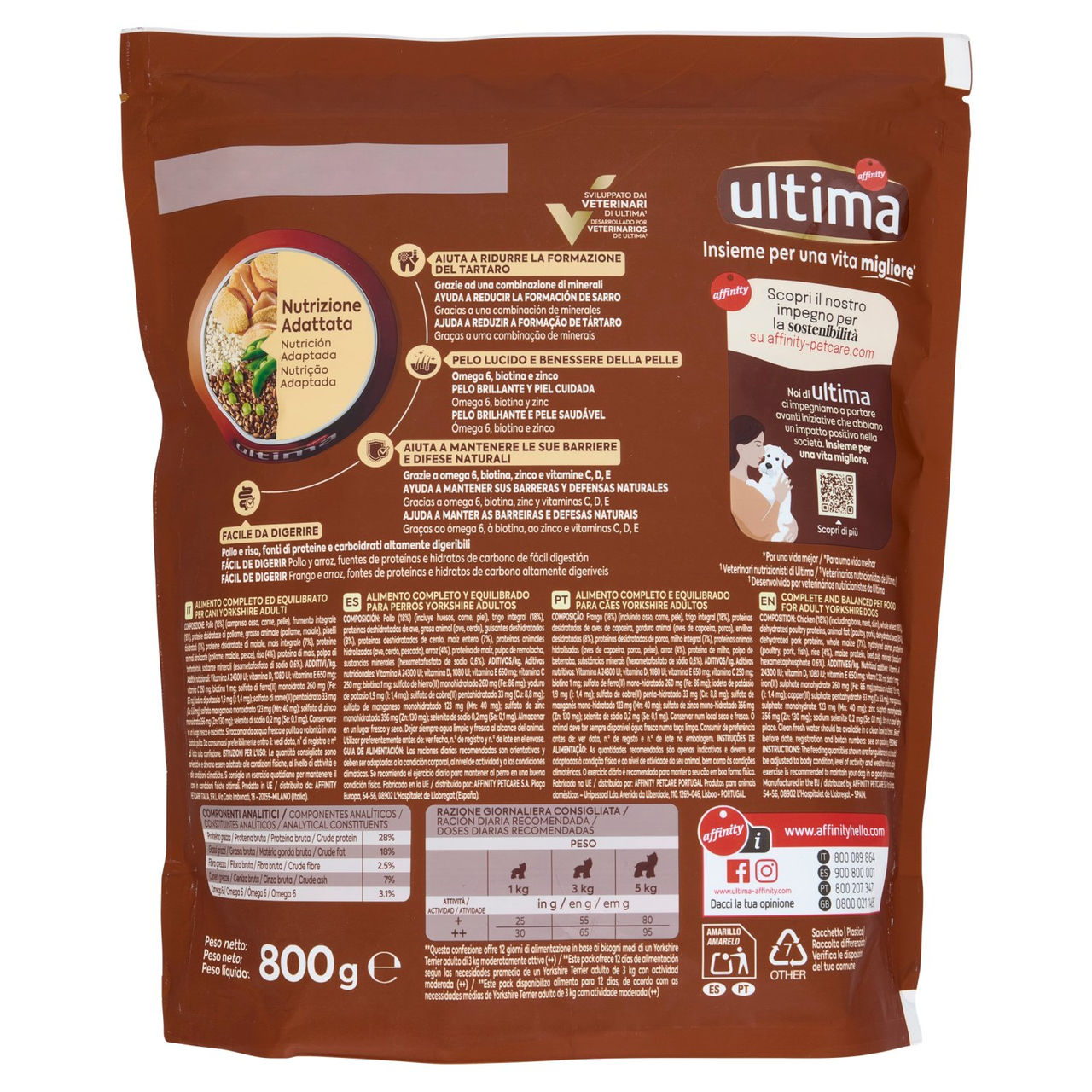 Ultima Yorkshire Terrier Pollo 800 g