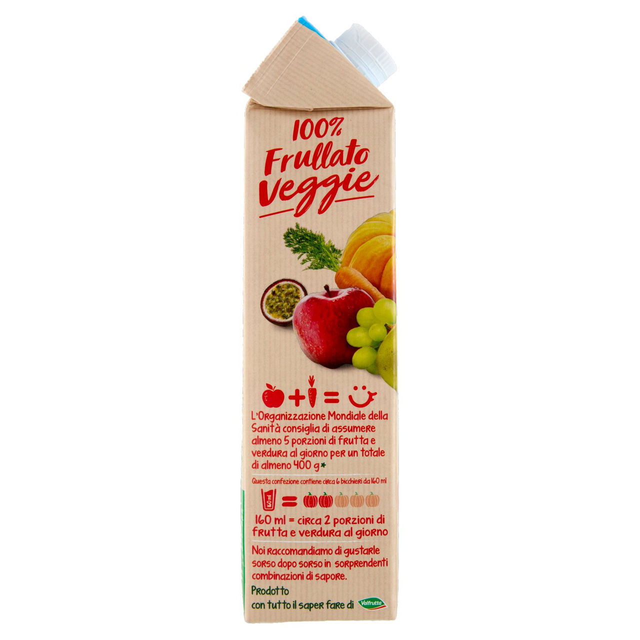 Valfrutta 100% Frullato Veggie Mango Mela Zucca Carota 1000 ml