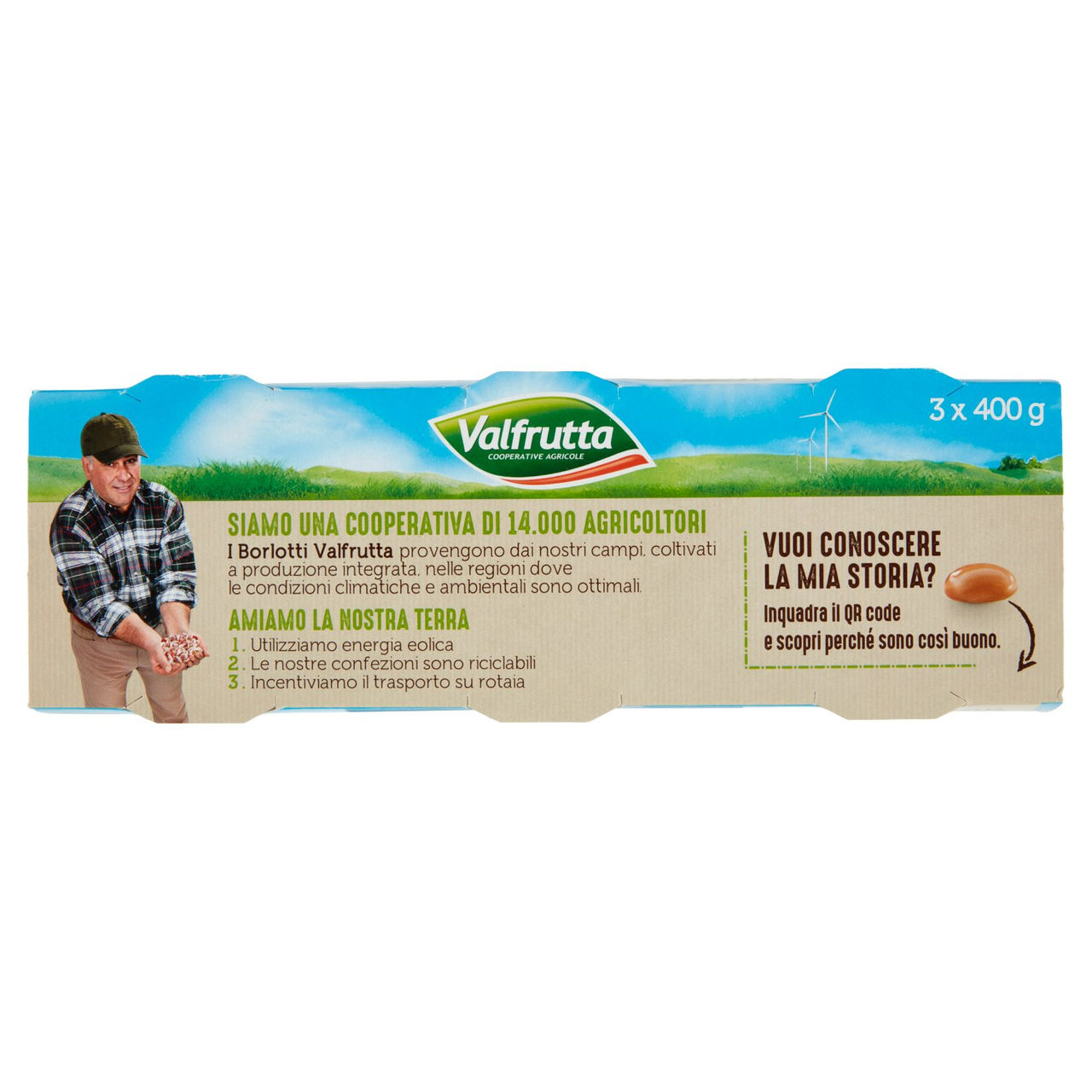 Valfrutta Borlotti italiani 3 x 400 g