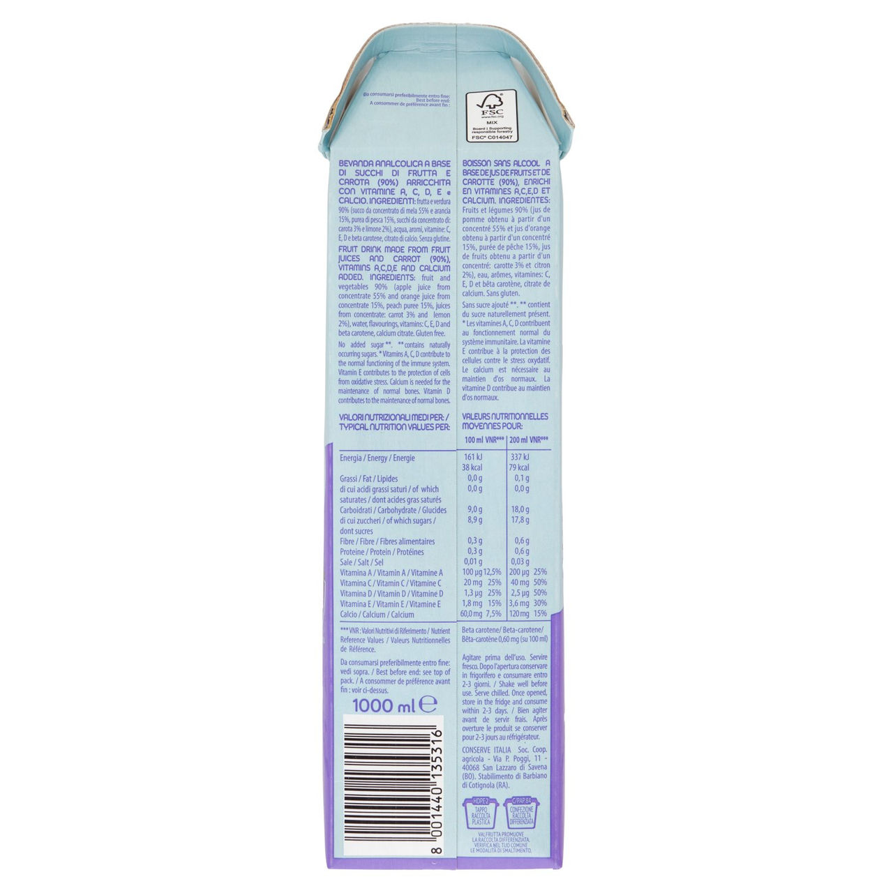 Valfrutta Difesa  ACE Pesca 1000 ml