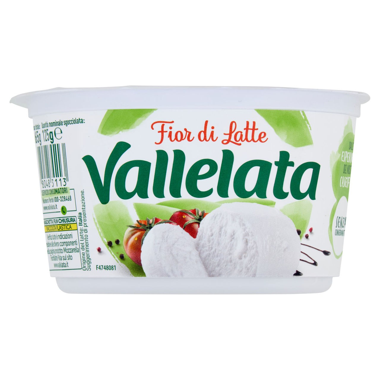 Vallelata Fior di Latte Mozzarella Fresca 125 g