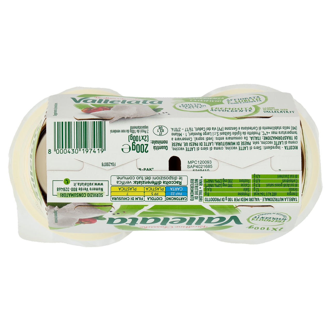 Vallelata Ricottine Fresche 2 x 100 g online