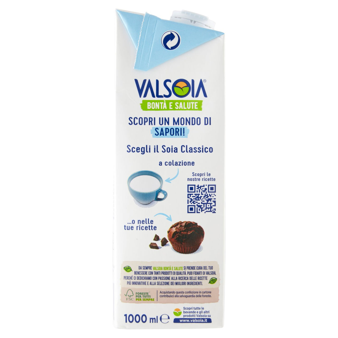 Valsoia Bontà e Salute Bevanda soia gusto Classico 1000 ml