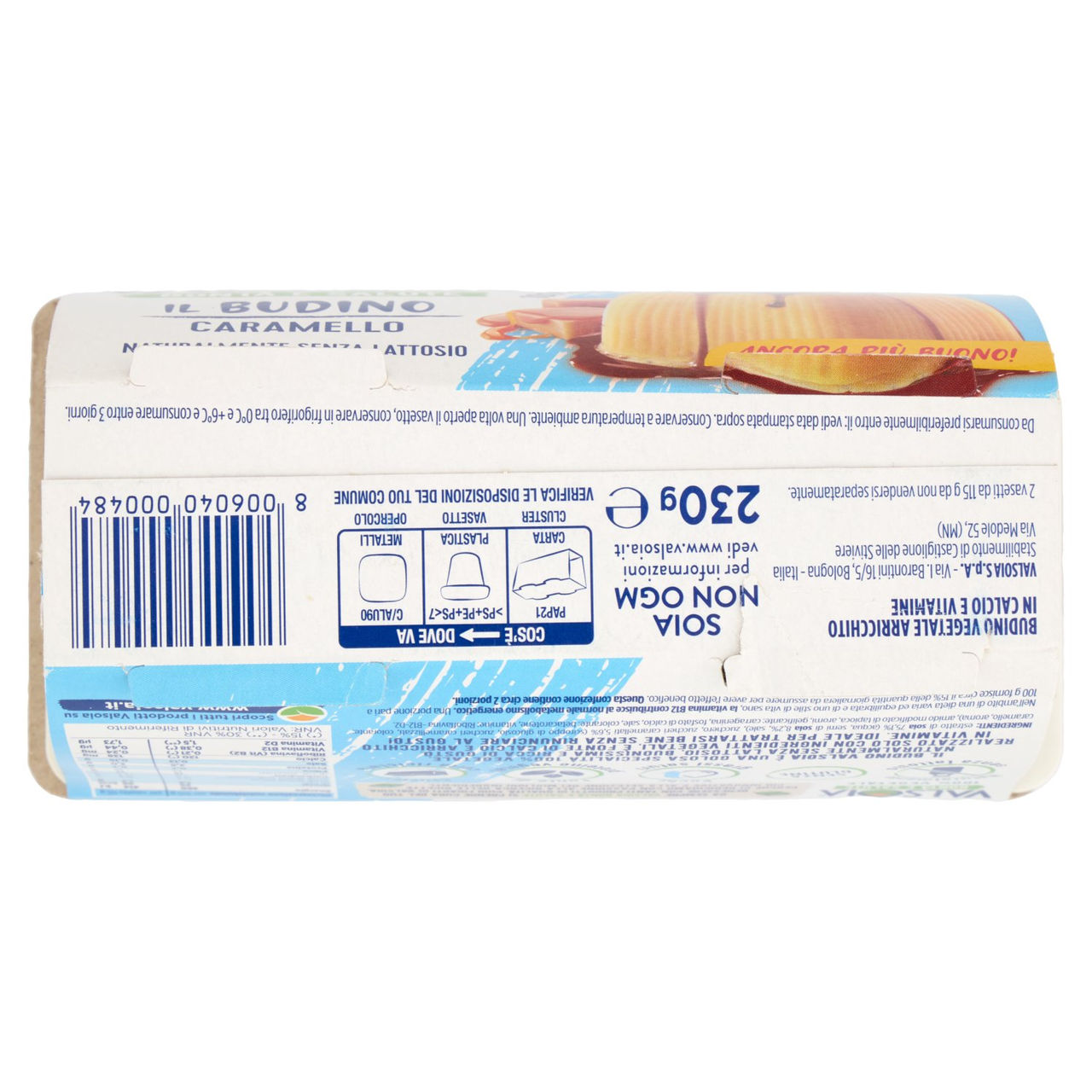 Valsoia Bontà e Salute il Budino Caramello 2 x 115 g