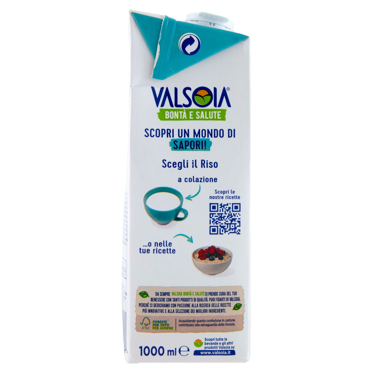 Valsoia Bontà e Salute Riso Drink 1000 ml