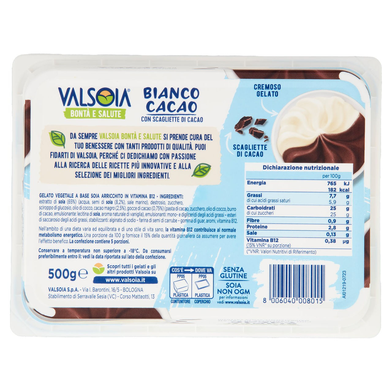 Valsoia Gelato Bianco Cacao in vendita online