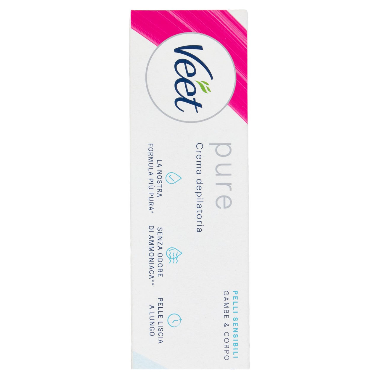 Veet Pure Crema Depilatoria Pelli Sensibili, per Gambe, Braccia, Ascelle e Zona Bikini, 200 ml