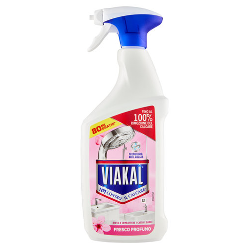 Viakal Spray Fresco Profumo Anticalcare 720 80ML Gratis