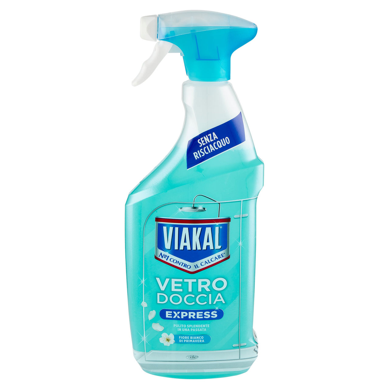 Viakal Vetro Doccia Express Fiore Bianco di Primavera 720 ml