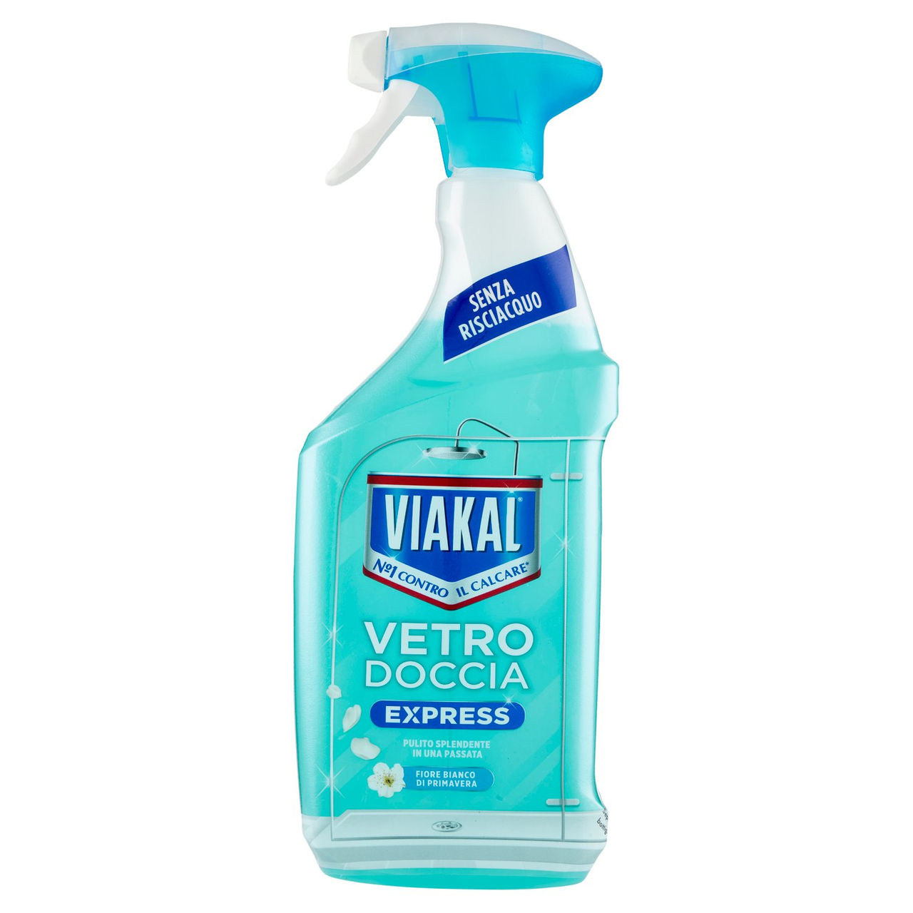 Viakal Vetro Doccia Express Fiore Bianco di Primavera 720 ml