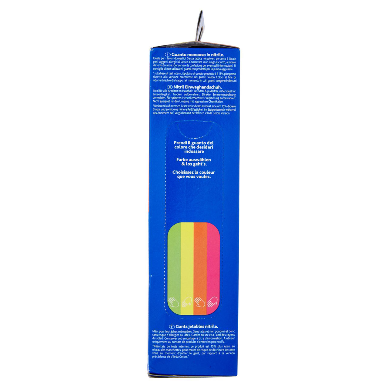 Vileda Rainbow M/L 7,5-8,5 4 Color Mix 80 pz