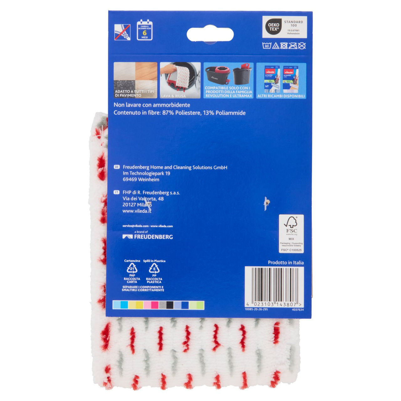 Vileda Revolution Extra 2in1 Ricambio 1 pz