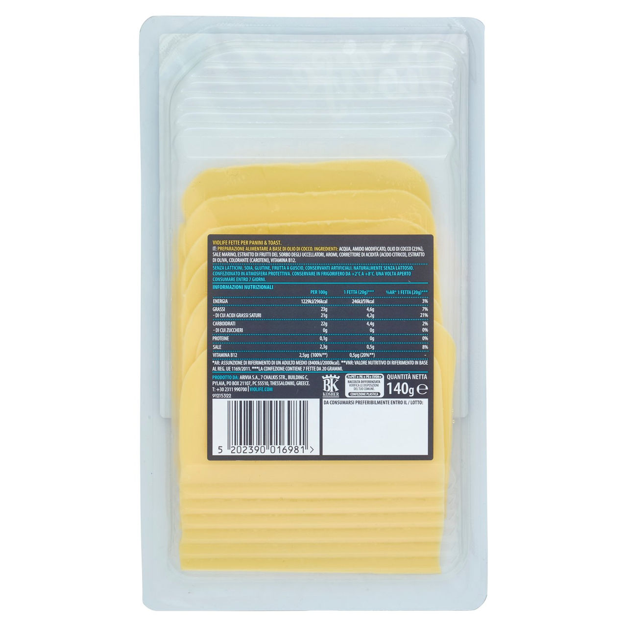 Violife per Panini & Toast fette 7 x 20 g