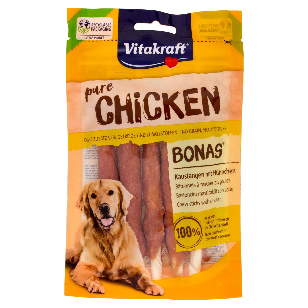 Vitakraft pure Chicken Bonas Bastoncini masticabili con pollo 80 g
