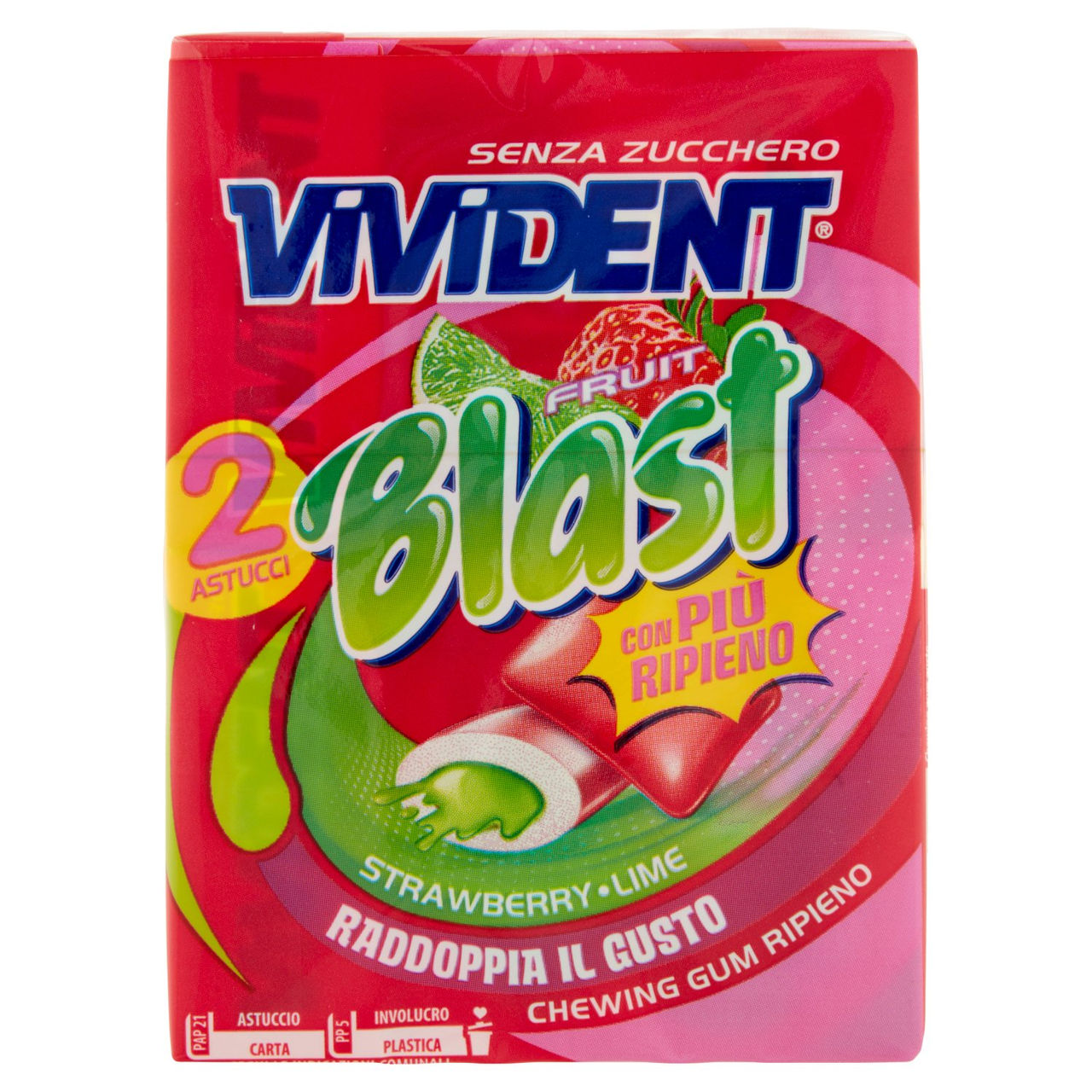 Vivident Fruit Blast Strawberry Lime 2 x 30 g