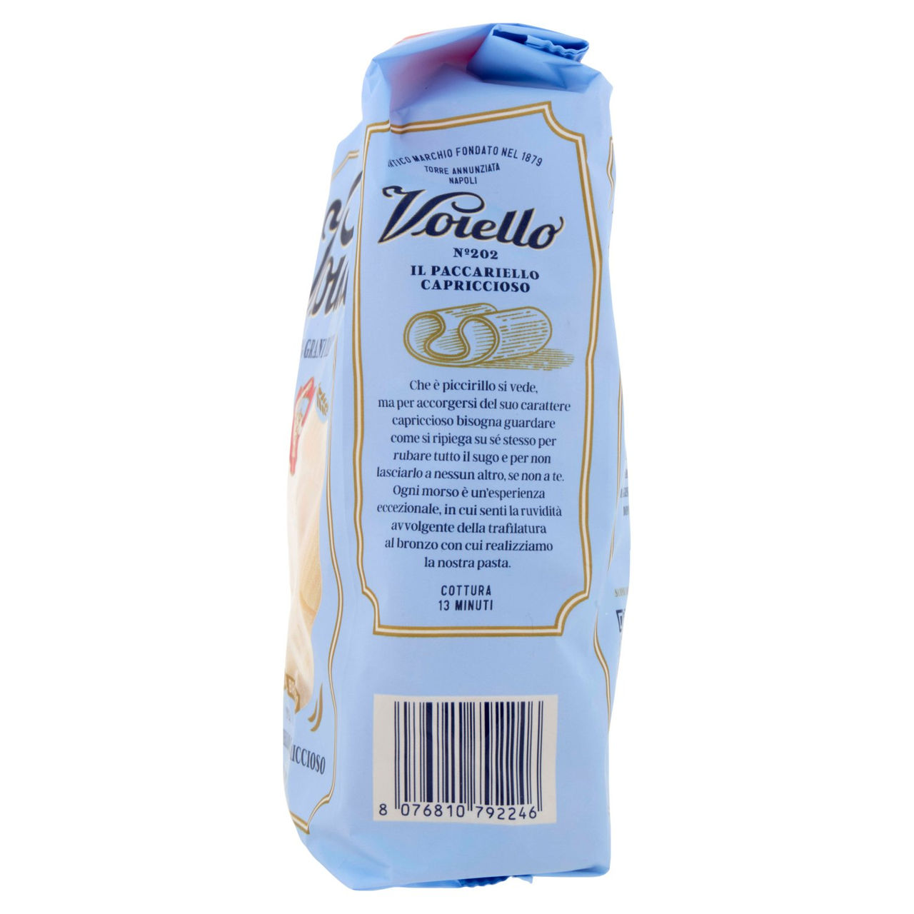 Voiello Pasta Il Paccariello Capriccioso N°202 Grani 100% Italiani Trafilata Bronzo 500g