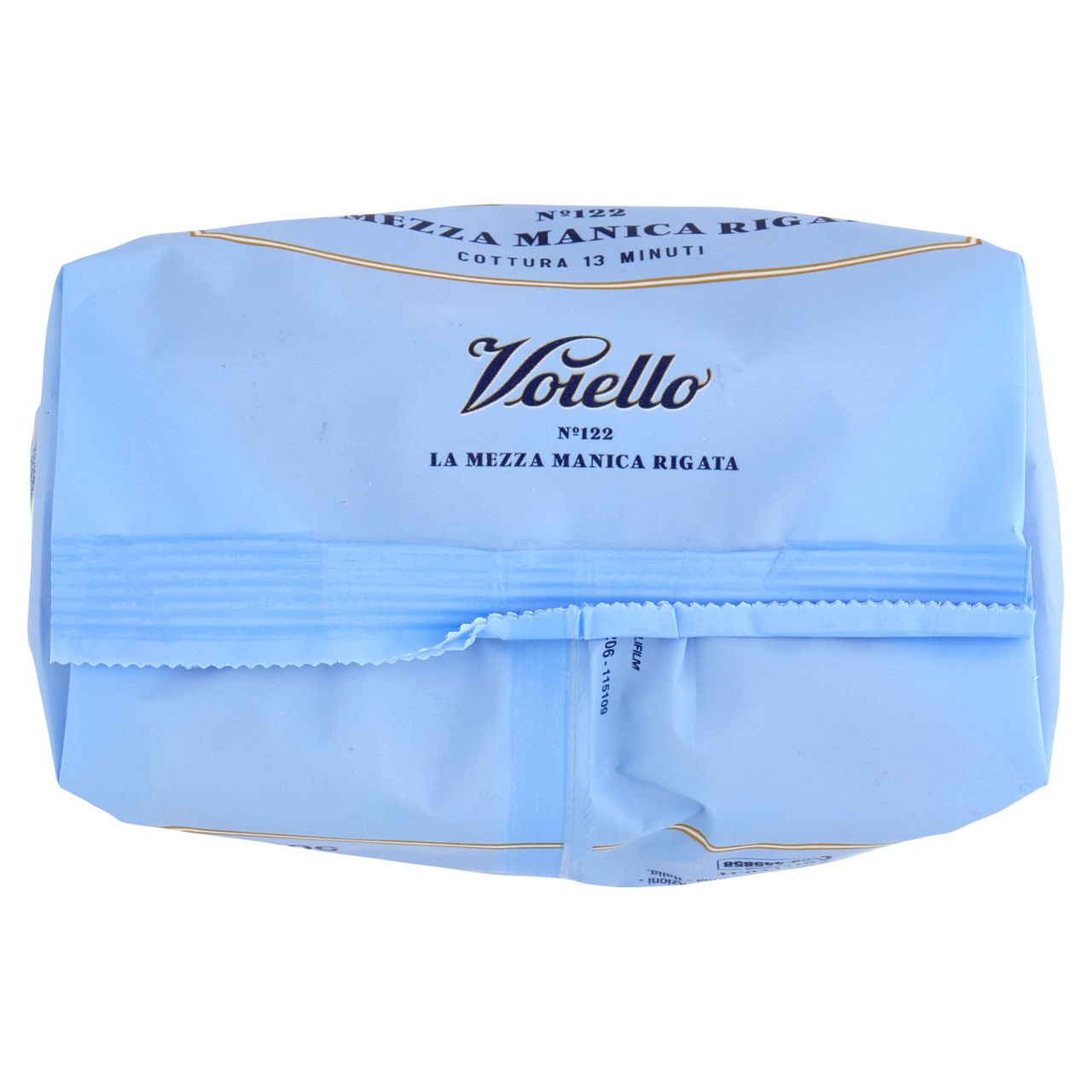 Voiello Pasta La Mezza Manica Rigata N°122 grani 100% italiani Trafilata bronzo 500g