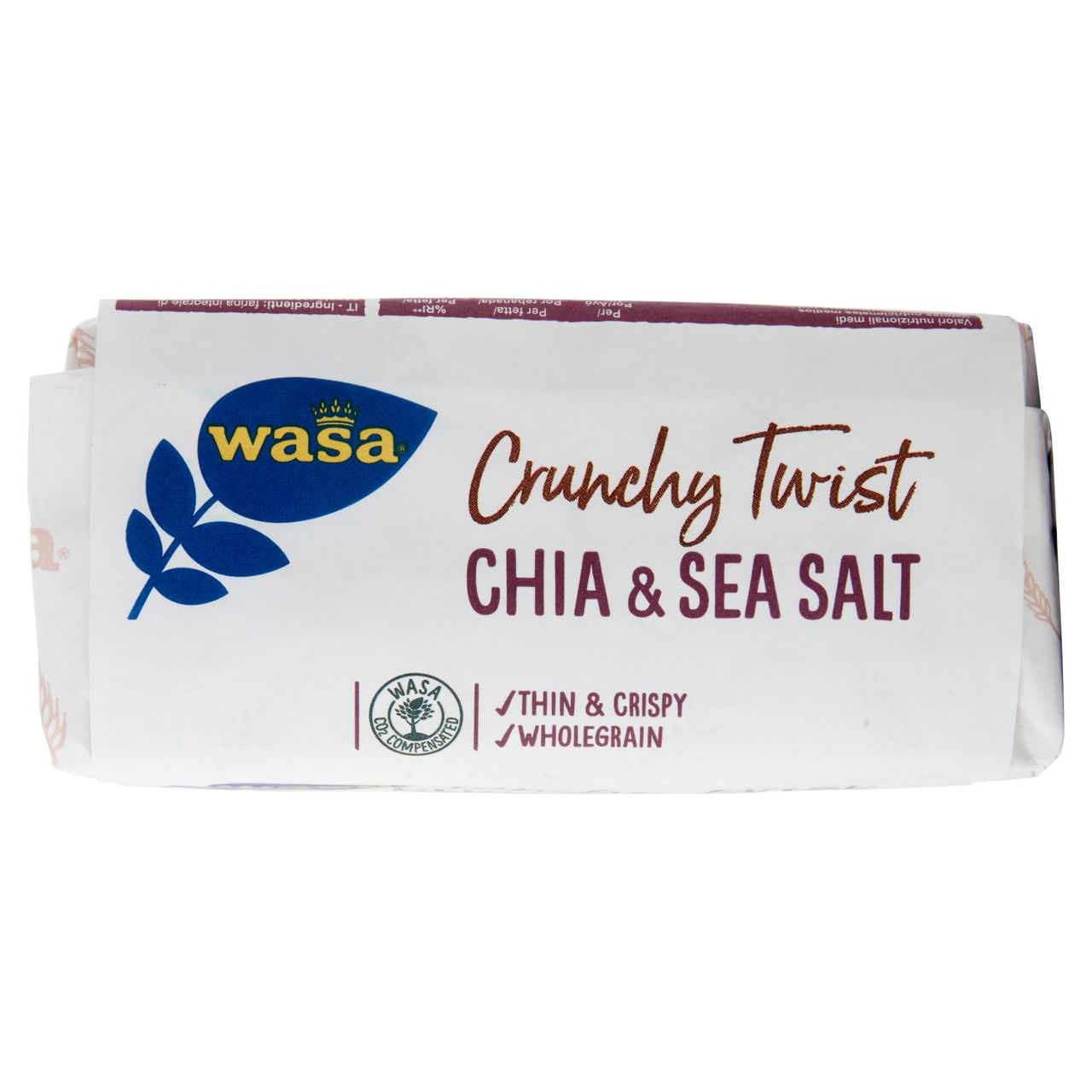Wasa Chruncy Twist Cracker con Farina Integrale di Segale e Semi di Chia 245g