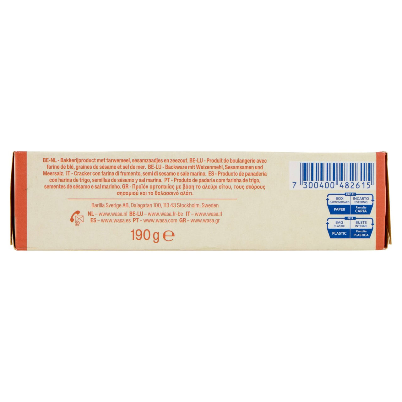 Wasa Delicate Crisp Sesame & Sea Salt 190 g