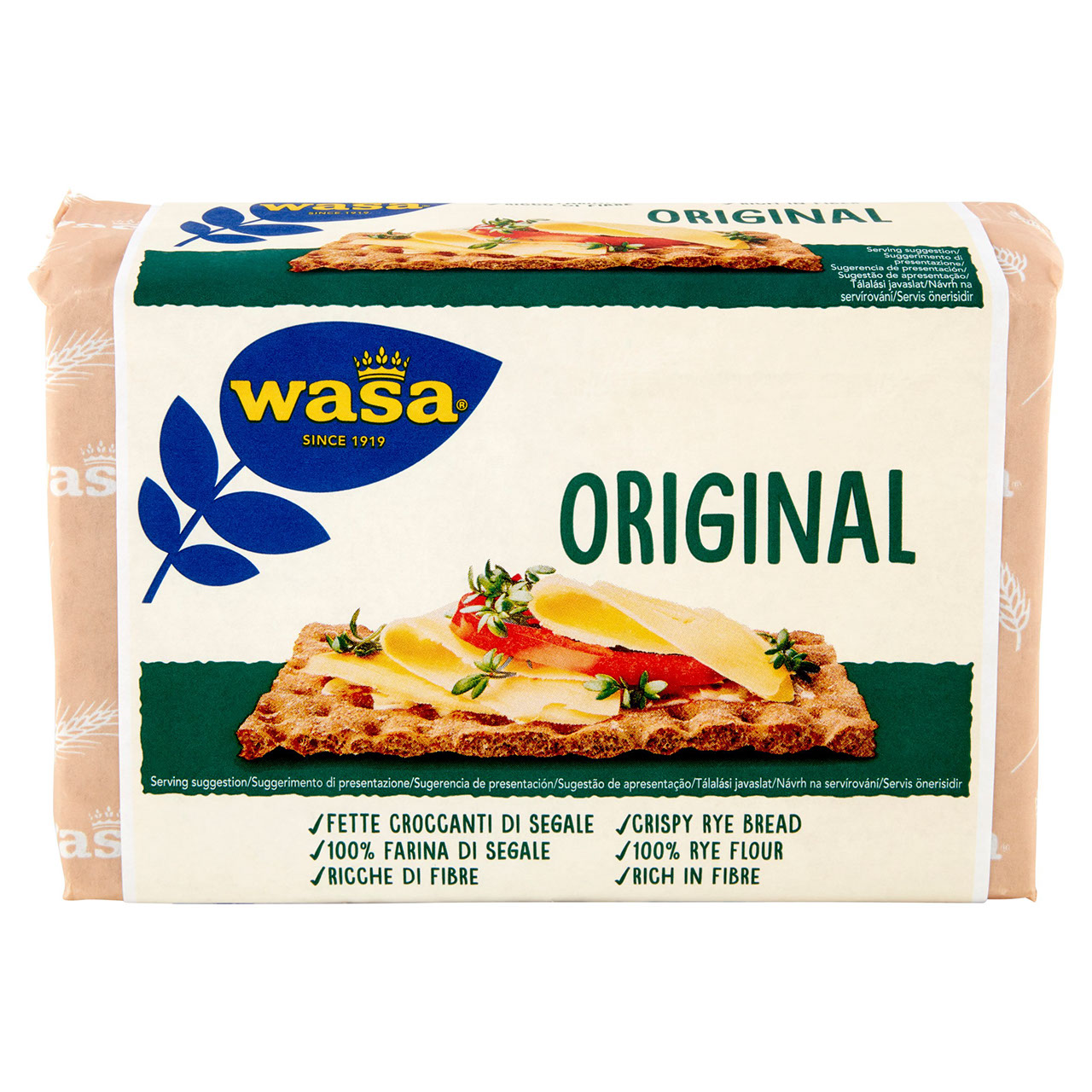 Wasa Original Cracker con 100% Farina di Segale Ricchi di Fibre 275g
