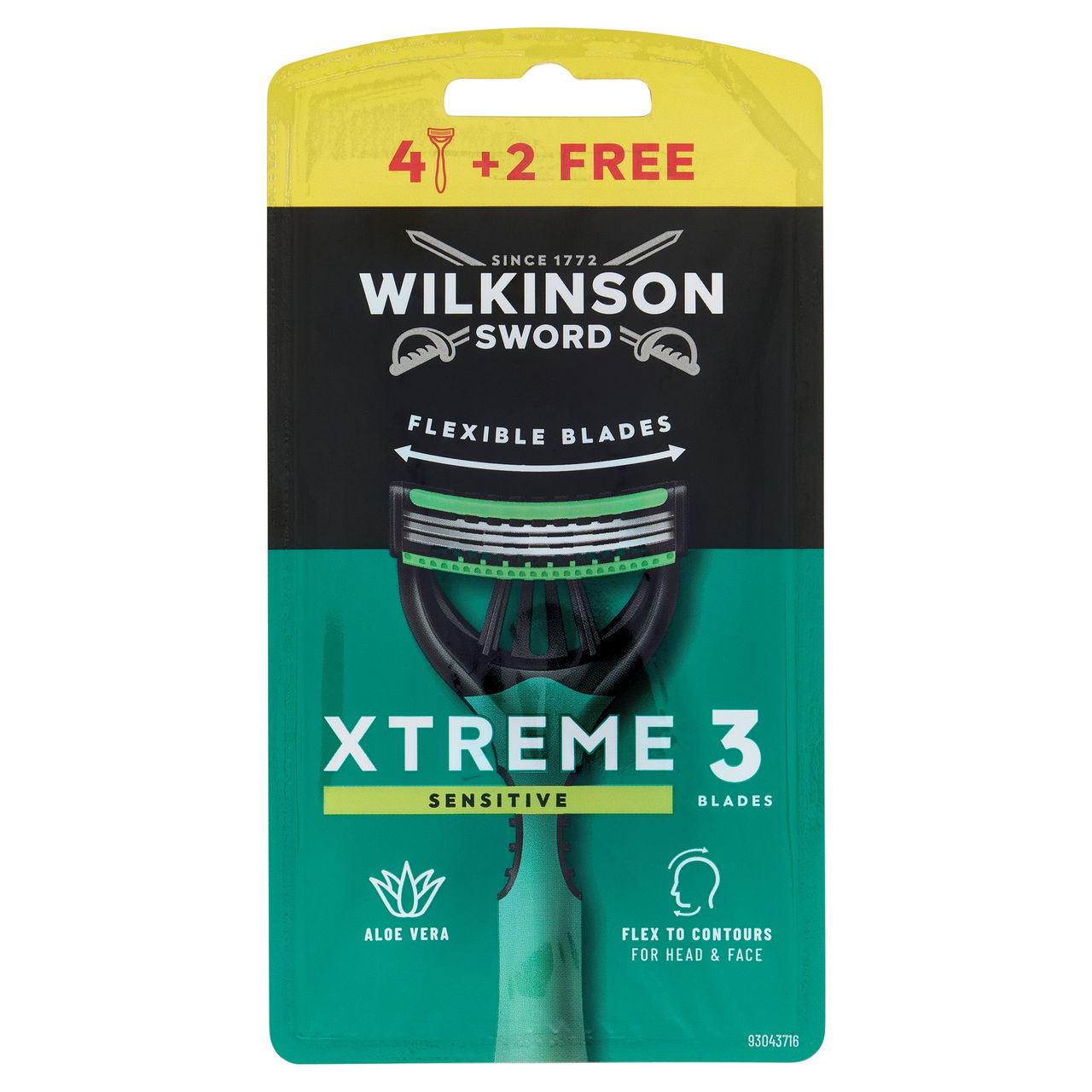 Wilkinson Sword Rasoio usa&getta Xtreme 3 Sensitive 4 2