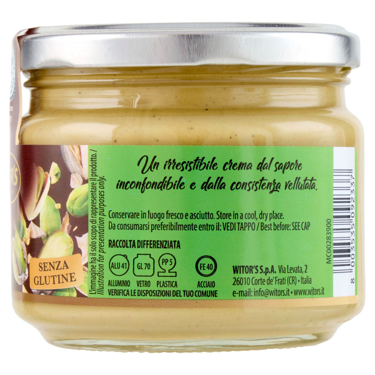 Witor's crema spalmabile Pistacchi 200 g