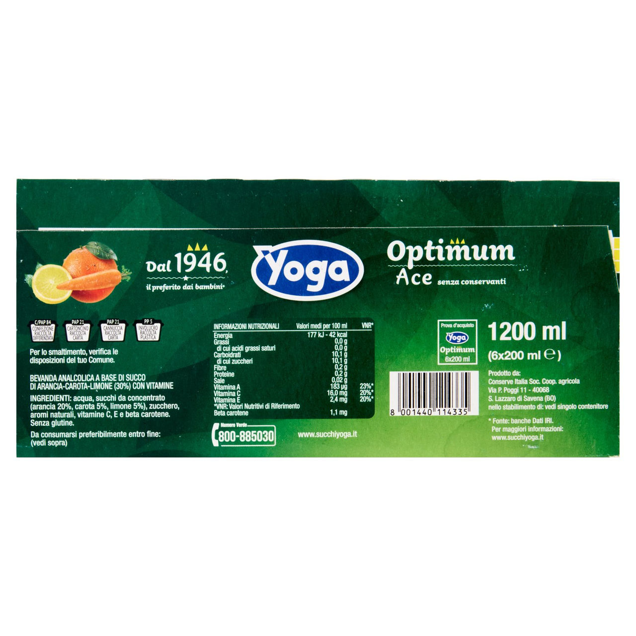 Yoga Optimum Ace 6 x 200 ml