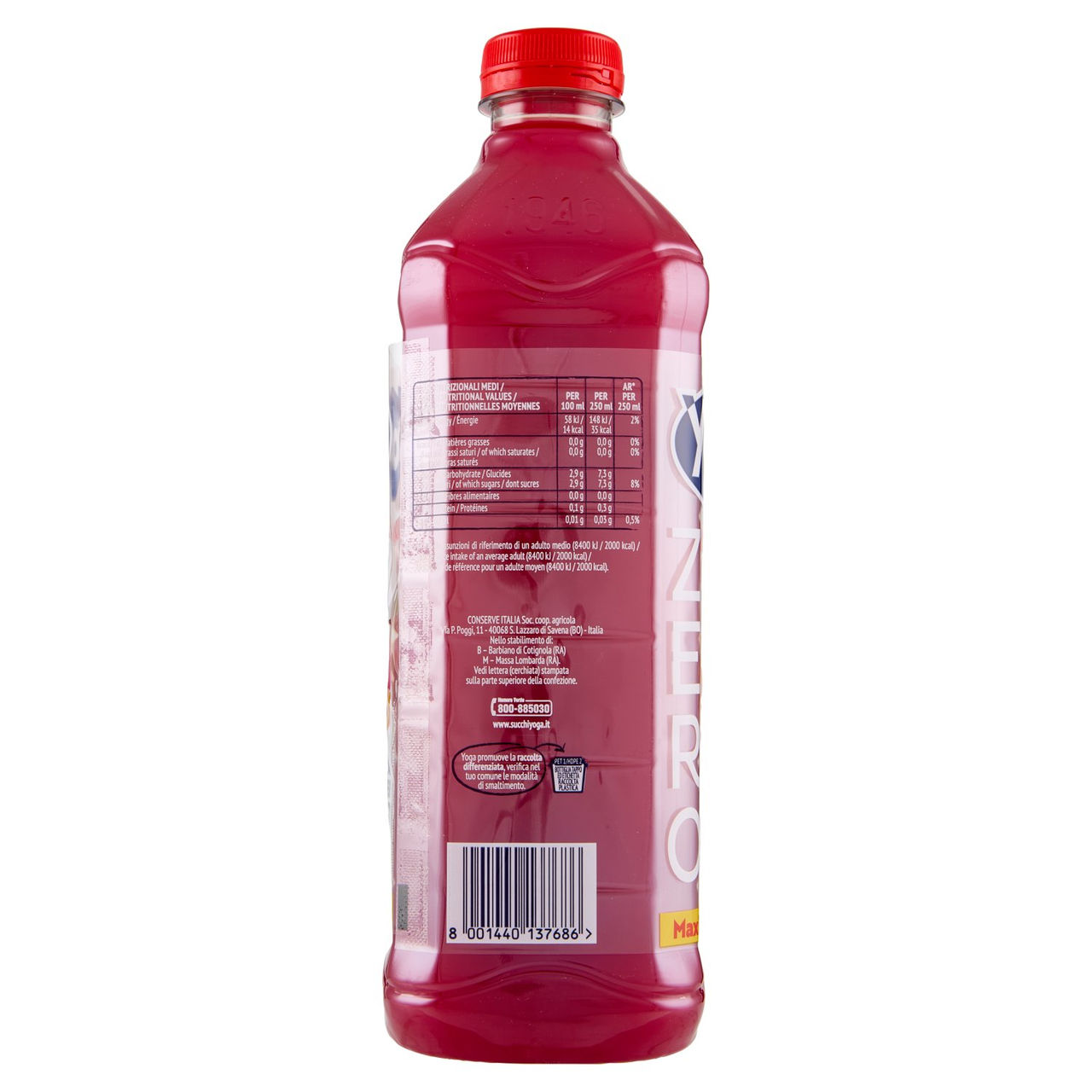 Yoga Zero Arancia Mix Senza Zuccheri Aggiunti* 1500 ml