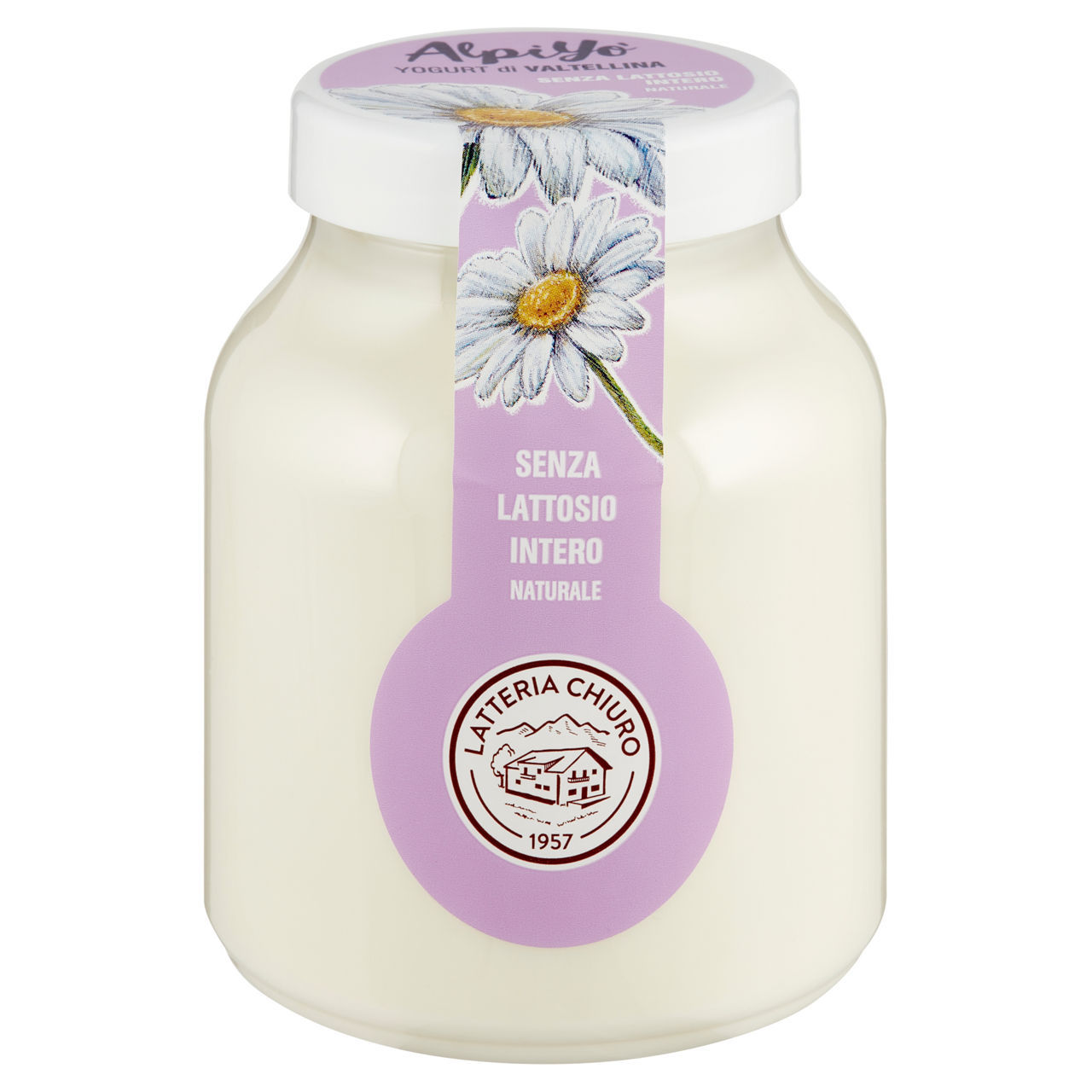 Yogurt AlpiYò di Valtellina Latteria Chiuro senza lattosio intero naturale 500 g