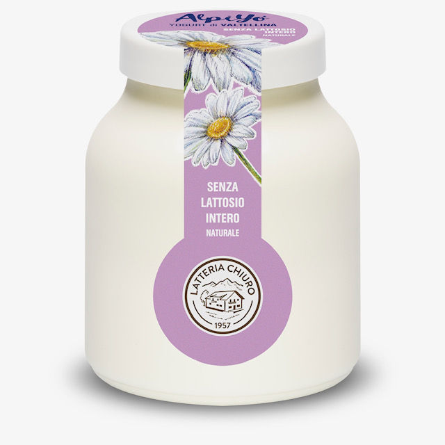Yogurt AlpiYò di Valtellina Latteria Chiuro senza lattosio intero naturale 500 g
