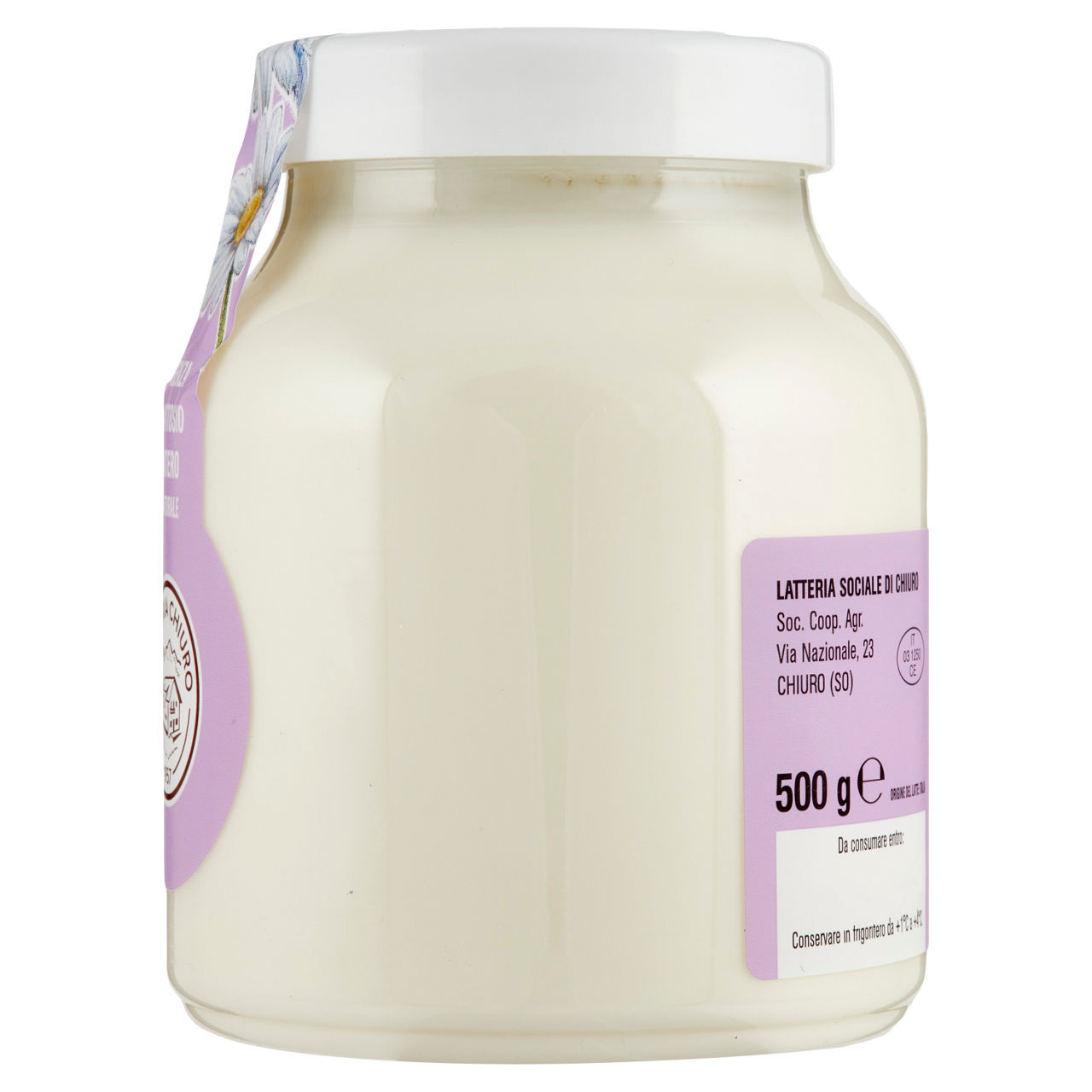 Yogurt AlpiYò di Valtellina Latteria Chiuro senza lattosio intero naturale 500 g