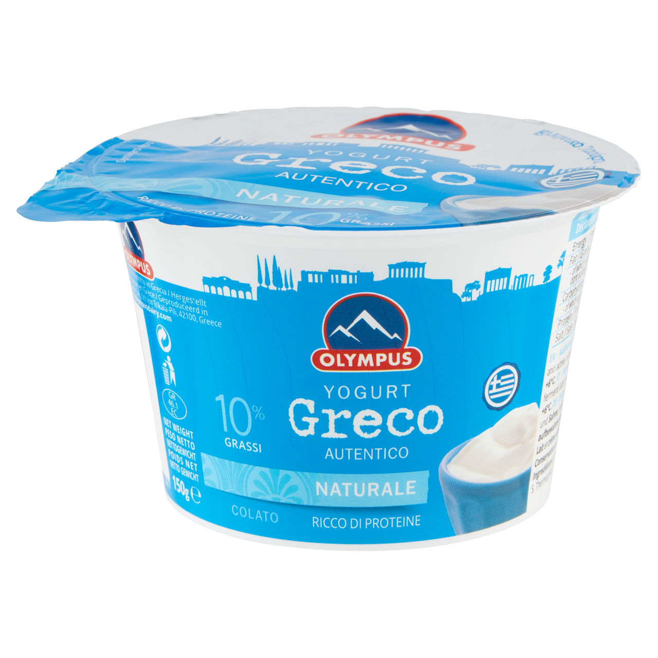 Yogurt Greco 10% Olympus bianco intero 150 g