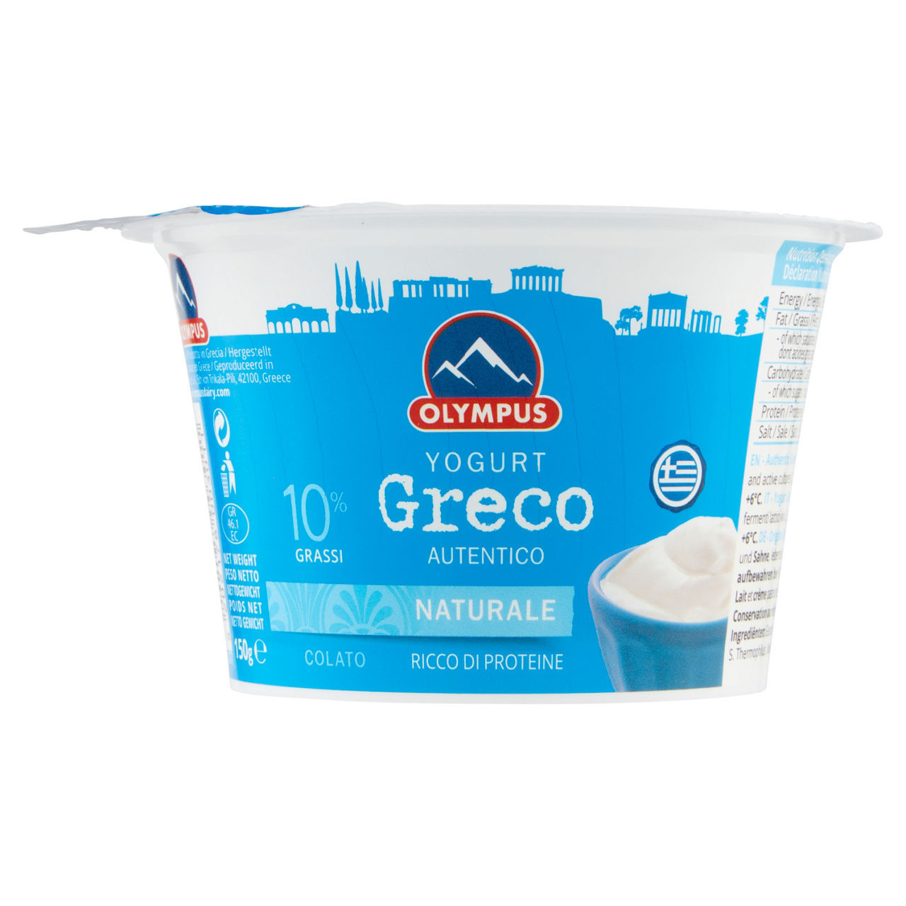 Yogurt Greco 10% Olympus bianco intero 150 g