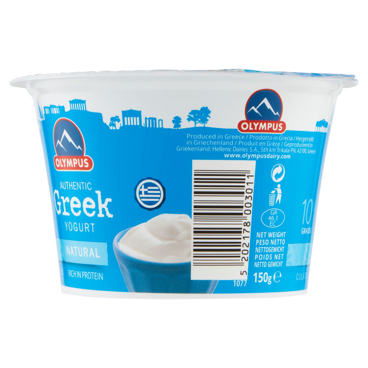 Yogurt Greco 10% Olympus bianco intero 150 g