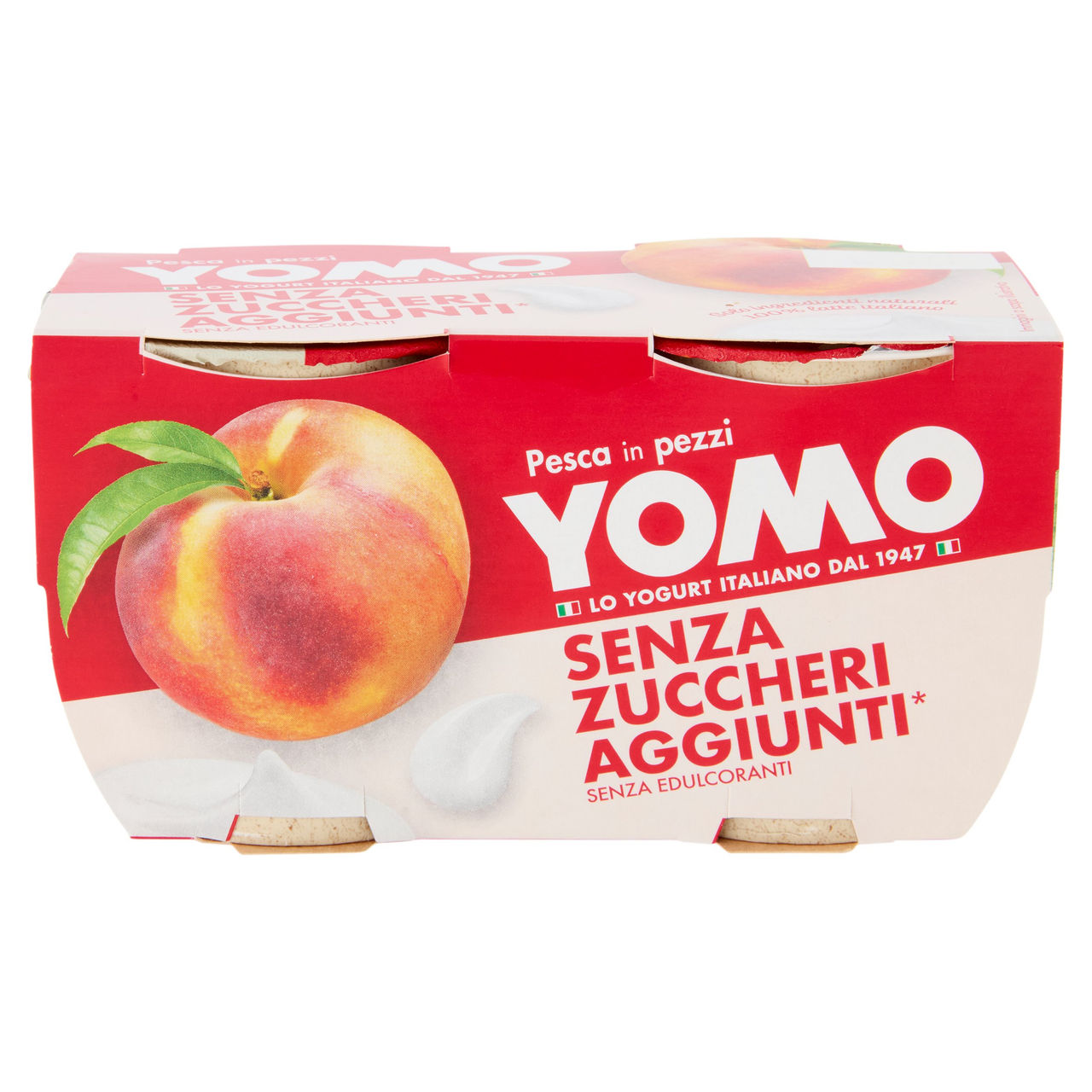 Yomo Senza Zuccheri Aggiunti* Pesca in pezzi 2 x 125 g