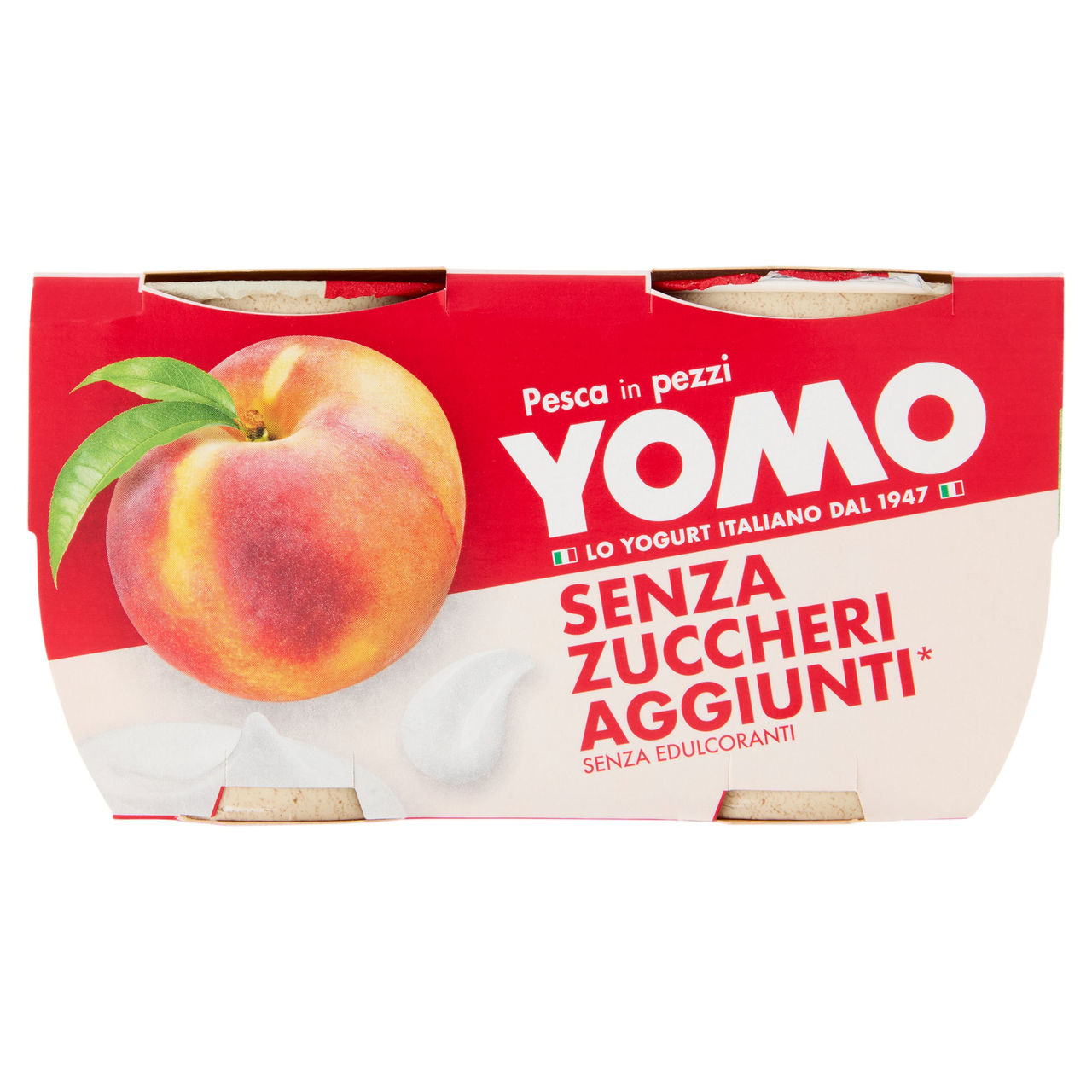 Yomo Senza Zuccheri Aggiunti* Pesca in pezzi 2 x 125 g