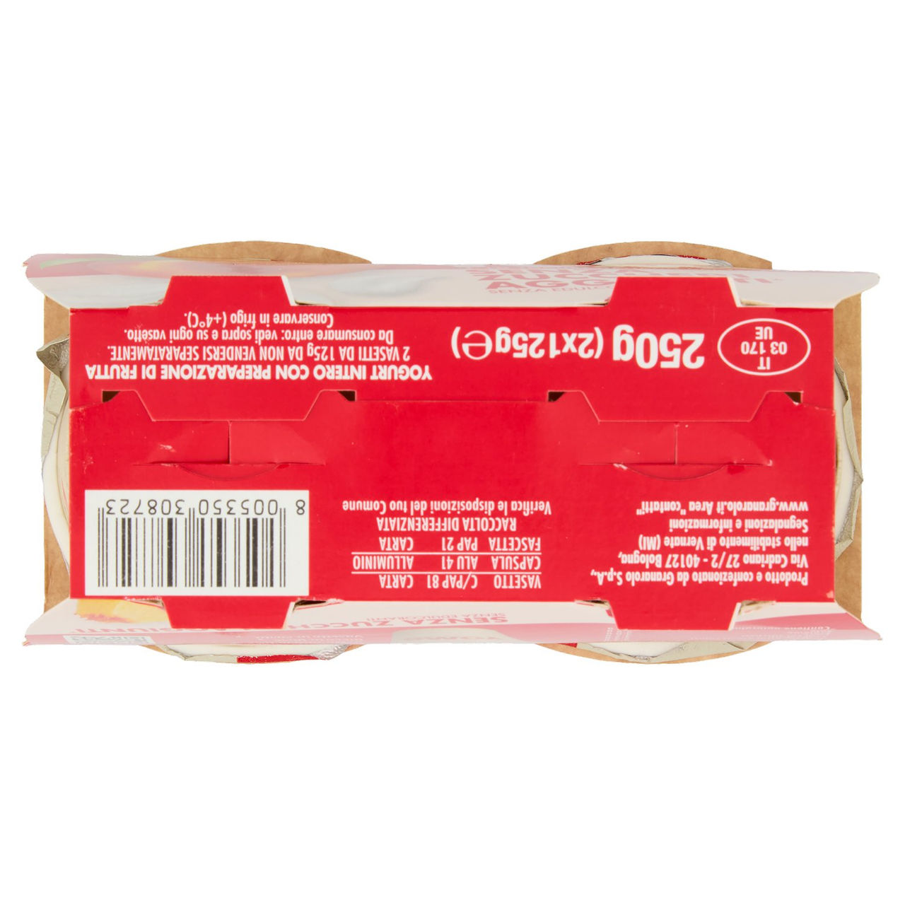 Yomo Senza Zuccheri Aggiunti* Pesca in pezzi 2 x 125 g