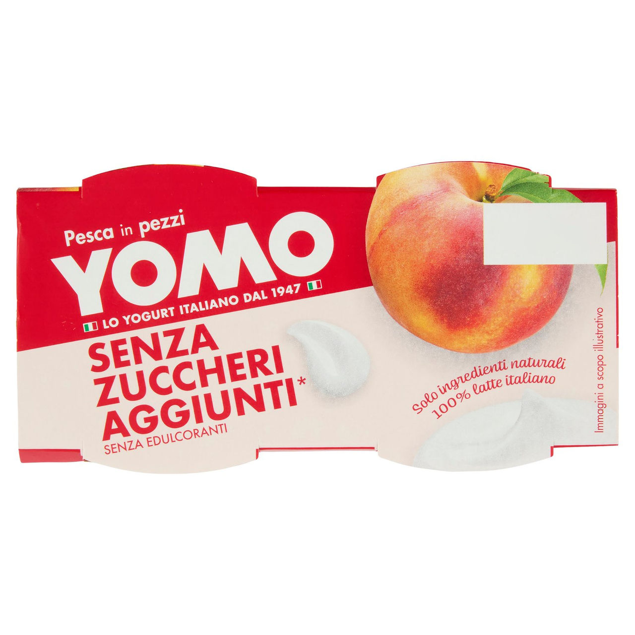 Yomo Senza Zuccheri Aggiunti* Pesca in pezzi 2 x 125 g