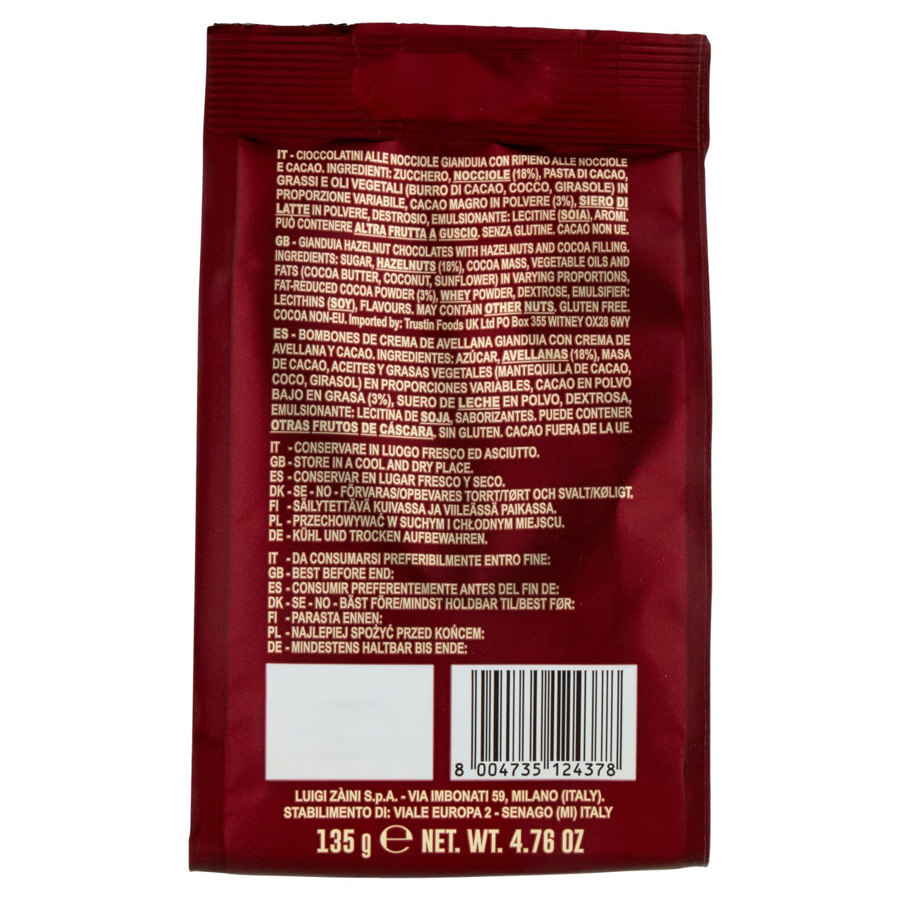 Zàini Cremini Nocciola 135 g