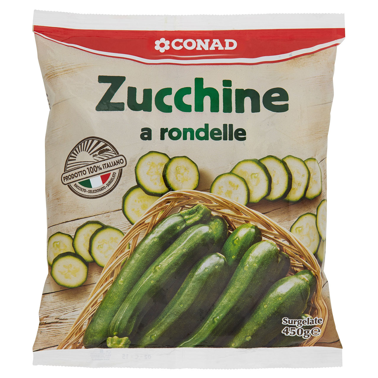 Zucchine a rondelle surgelate 450 g CONAD