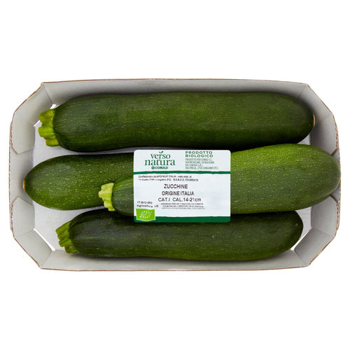 Zucchine Bio Italia cal. 14-21 cm 0,700 kg Verso Natura Conad