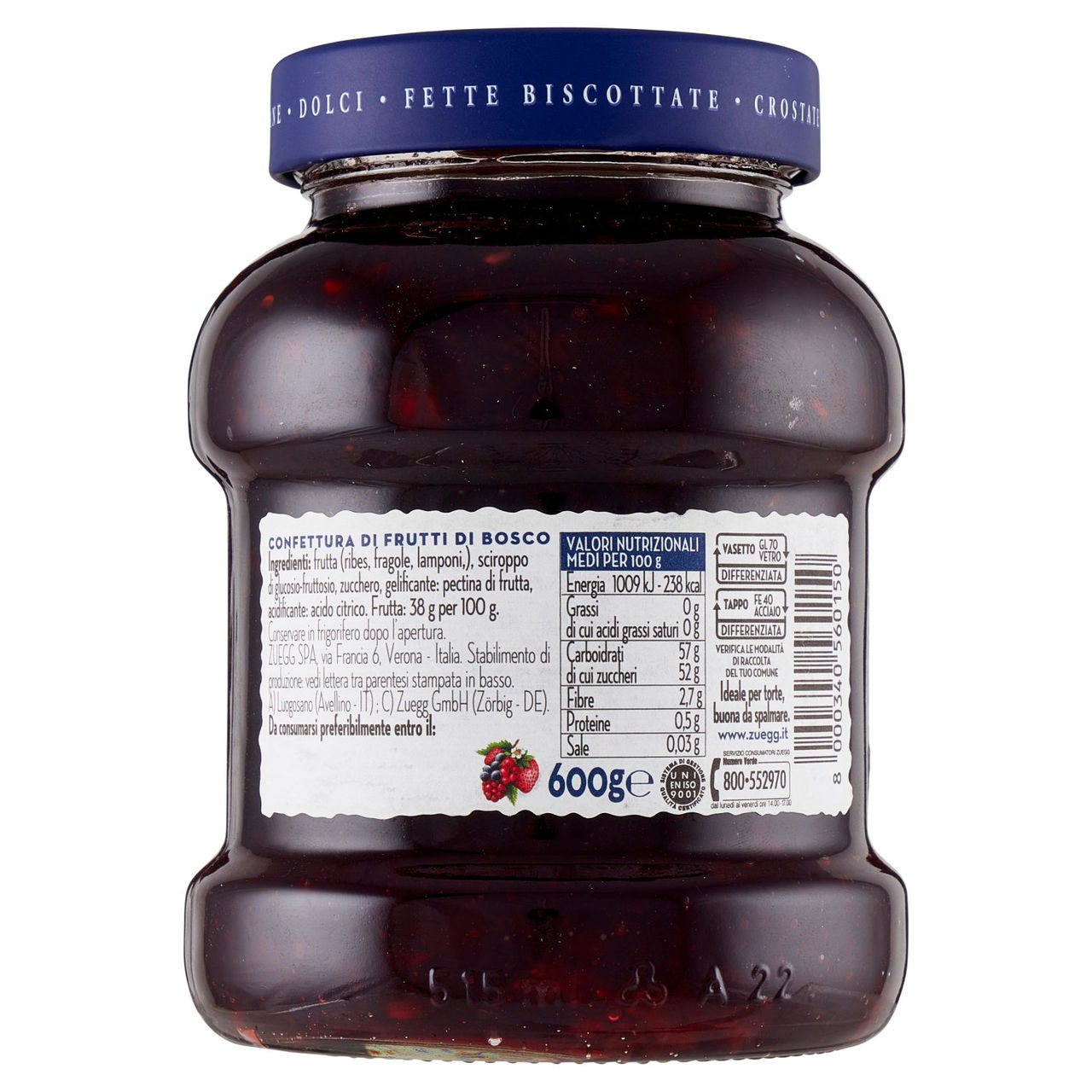 Zuegg La Pasticcera Frutti di Bosco 600 g