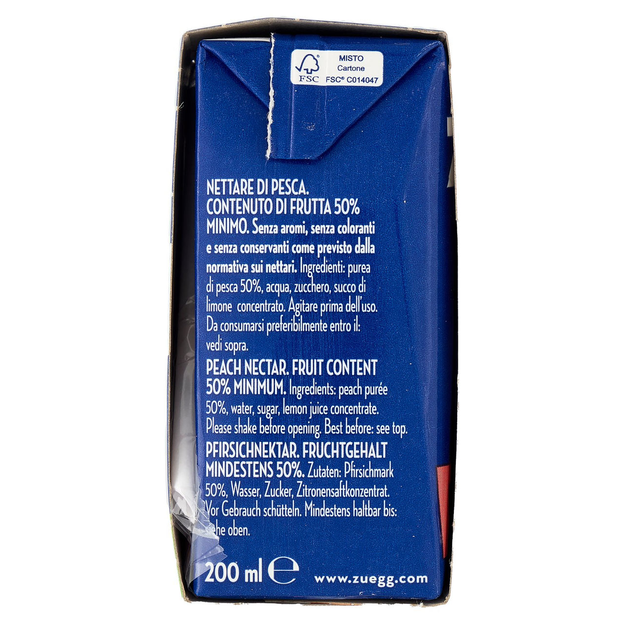 Zuegg Nettare di Pesca 3 x 200 ml