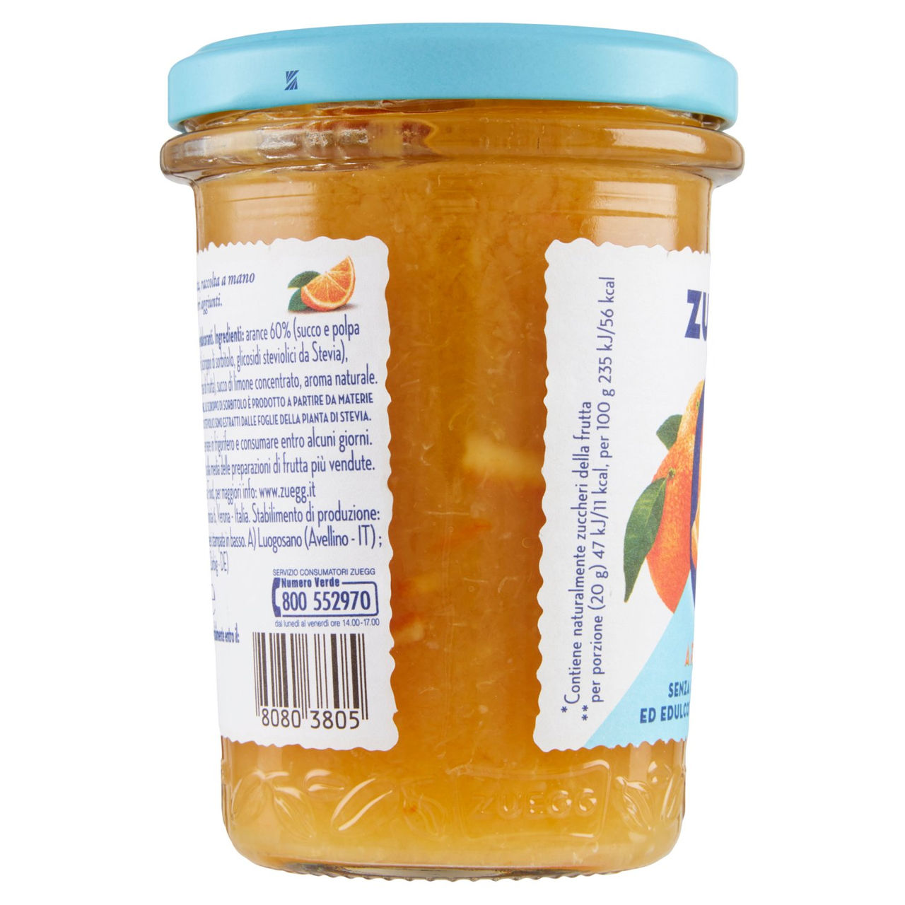 Zuegg Zero Zuccheri Aggiunti* Arance 220 g