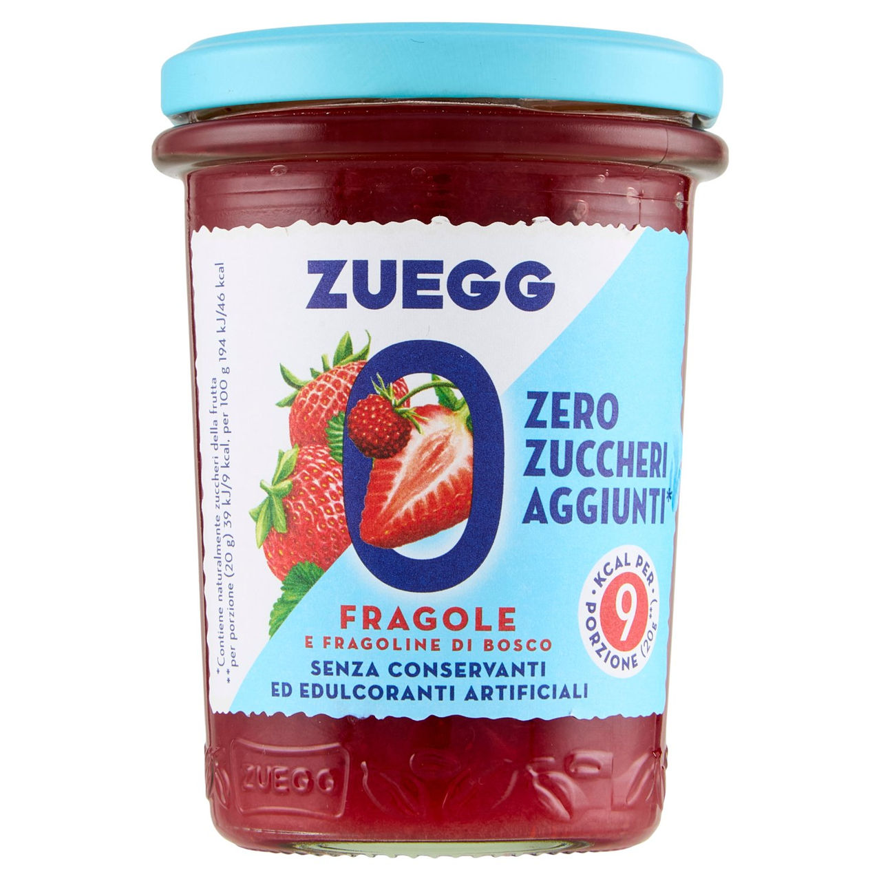 Zuegg Zero Zuccheri Aggiunti* Fragole e Fragoline di Bosco 220 g