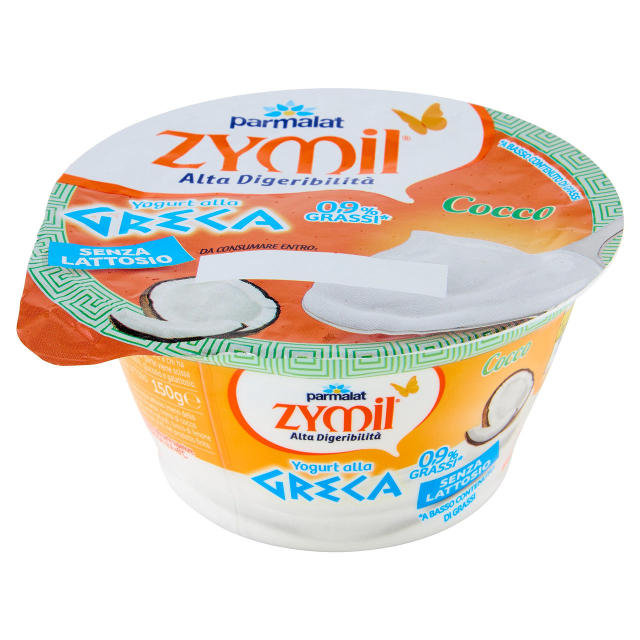 ZYMIL Alta Digeribilità Senza Lattosio Yogurt alla Greca Cocco 150g
